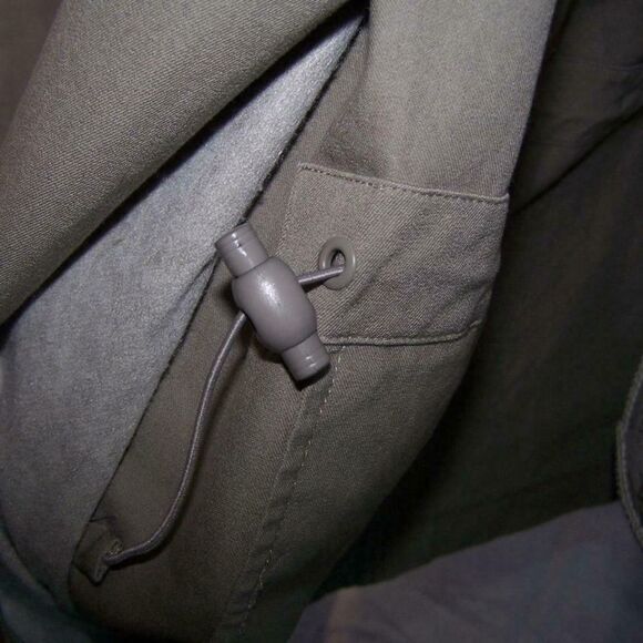 Eileen Fisher Jacket Medium Stretch Drawstring Waist Zip Up Long Sleeve Gray - Picture 7 of 9